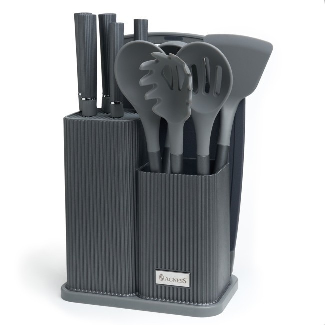 Набор agness из 12пр: 5 ножей,доска,подставка,половник,ложка,лопатка,шумовка,ложка для спагетти Agness (671-214) Набор agness из 12пр: 5 ножей,доска,подставка,половник,ложка,лопатка,шумовка,ложка для спагетти Agness (671-214)