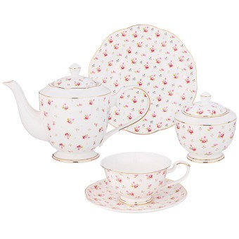 Чайный сервиз lefard "sonnet in roses" на 6 пер. 20 пр. 1100/300/270 мл/20,5 см Lefard (275-1258)