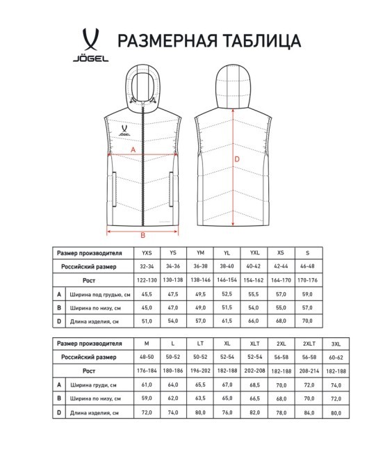 Жилет утепленный c капюшоном JÖGEL ESSENTIAL PerFormPROOF Padded Hooded Vest, черный, детский (2126166)