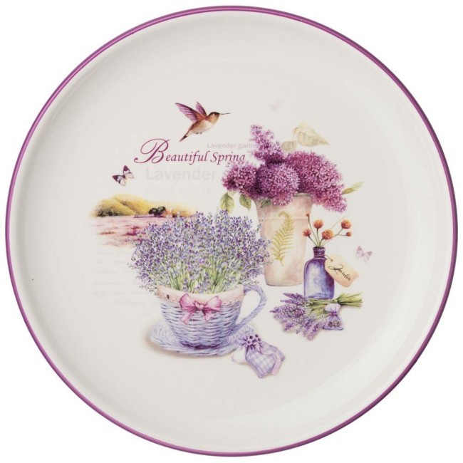 Тарелка agness "лавандовая весна" 21*2,5 см Agness (358-1714)