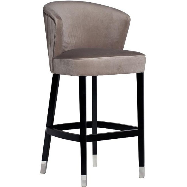 Стул барный велюр жемчужно-серый 53*59*108см (TT-00001484)