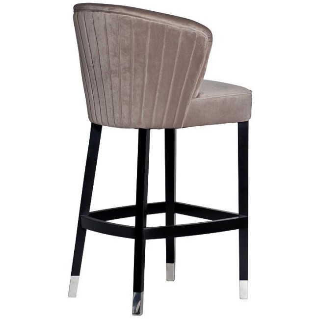 Стул барный велюр жемчужно-серый 53*59*108см (TT-00001484)