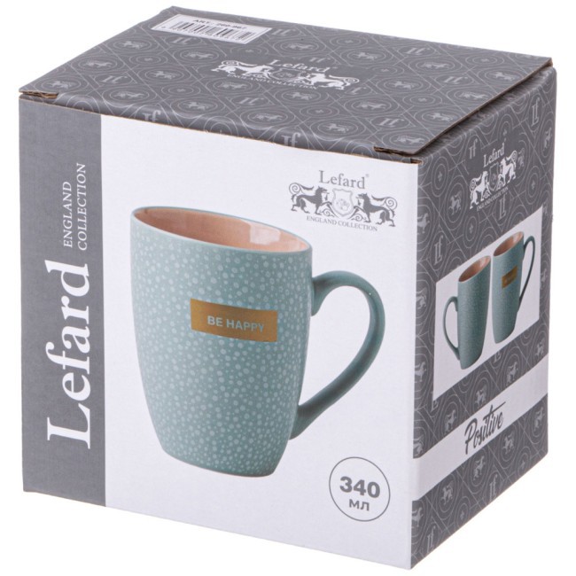 Кружка "be happy" 340 мл Lefard (260-967)