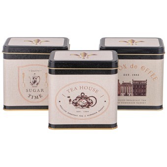 Набор емкостей для хранения "english breakfast" из 3-х штук, 8х12х12 см, 1л Agness (949-066)