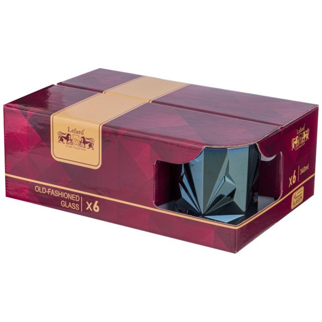 Набор стаканов из 6-ти шт. "roch" блюберри 340 мл 8,5*8,5*9,5см Lefard (194-927)