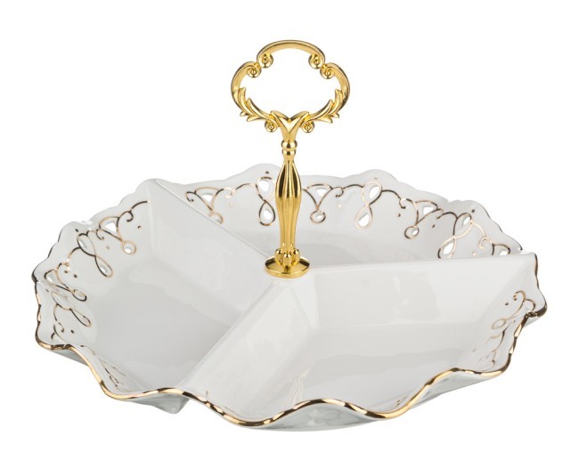 Менажница 3-х секционная "лаура" диаметр=26 см.высота=15 см. Lefard (84-683) Менажница 3-х секционная "лаура" диаметр=26 см.высота=15 см. Lefard (84-683)