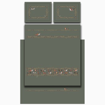Кпб, евро, "passage" зеленый, сатин, хлопок 100%, подод.200х220-1шт, пр.240х240-1шт, нав.50х70-2шт Lefard (989-001-01)