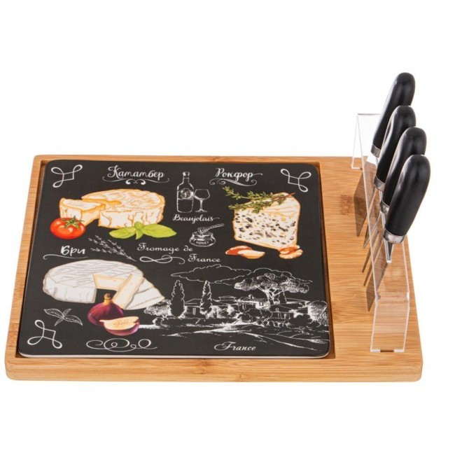 Набор для сыра lefard "секретные ингредиенты" 5 предметов черный 28*23 см Lefard (263-1180)