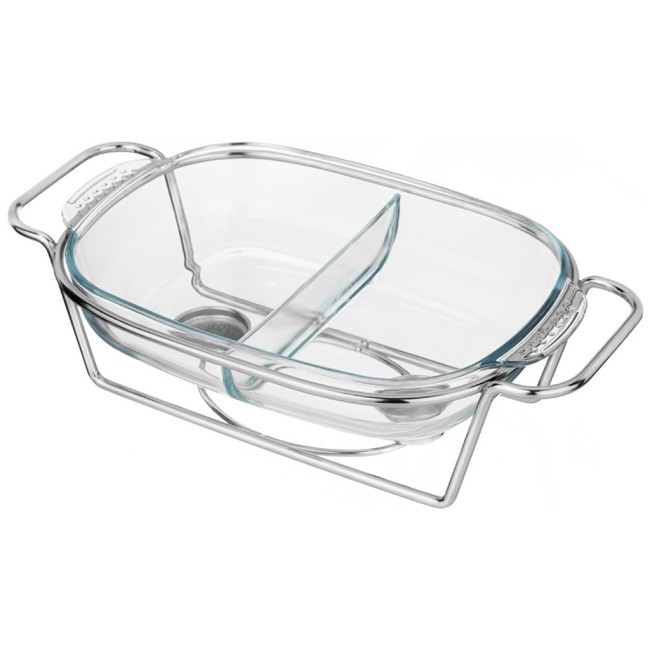 Мармит agness  прямоуг 2 отсека silver 2,45l Agness (781-510)