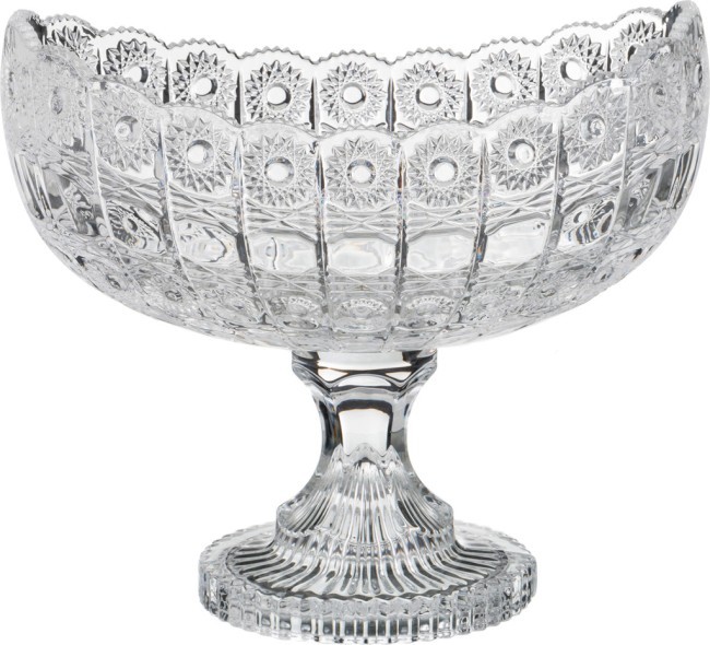 Фруктовница на ножке "muza crystal" 26,5*16 см, высота = 23,5 см Lefard (195-134)