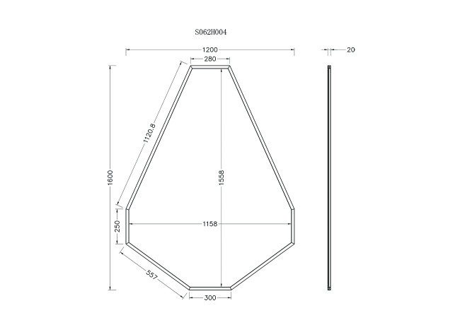 Зеркало в металлич. раме  цвет золото 120*160см (TT-00005513)