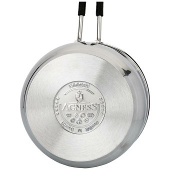 Ковш agness монблан 12х8 см,  0,9 л, нерж сталь индукционное дно Agness (936-117)