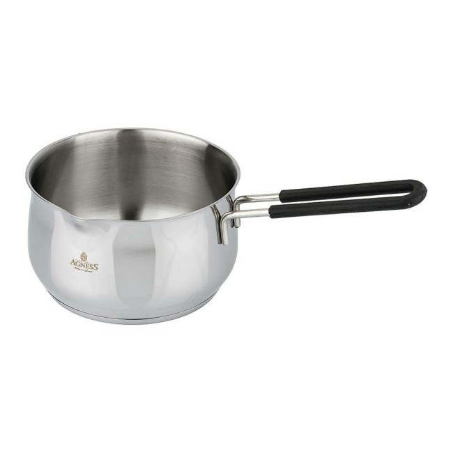 Ковш agness монблан 12х8 см, 0,9 л, нерж сталь индукционное дно Agness (936-117) Ковш agness монблан 12х8 см, 0,9 л, нерж сталь индукционное дно Agness (936-117)