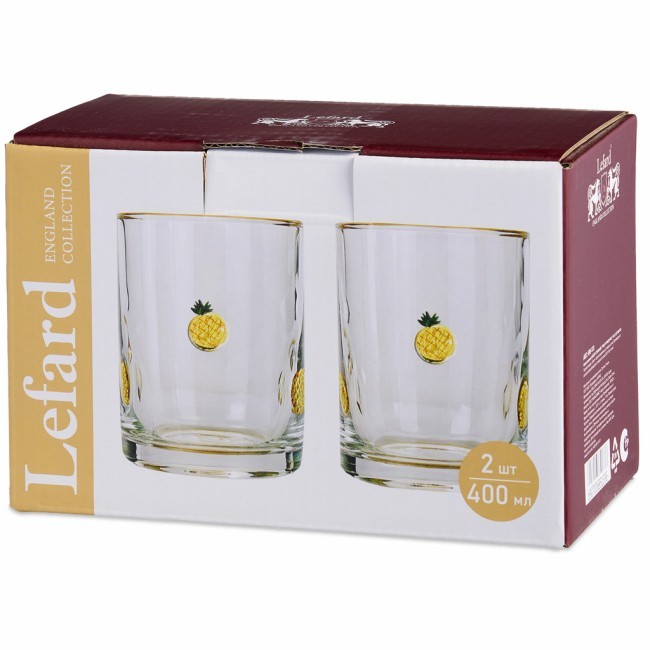 Набор стаканов "fruity pineapple" из 2 шт. 400 мл Lefard (685-133) Набор стаканов "fruity pineapple" из 2 шт. 400 мл Lefard (685-133)
