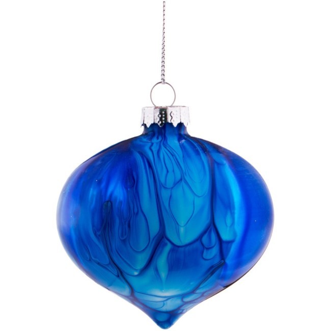 Набор из 6-ти декоративных изделий коллекция мрамор"шар" диаметр=8 см,высота=9 см цвет: кобальт Lefard (864-127)