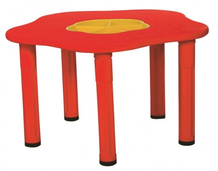 Детский столик "Сэнди", с системой хранения мелочей, цвет Красный (KK_KM1200_R)