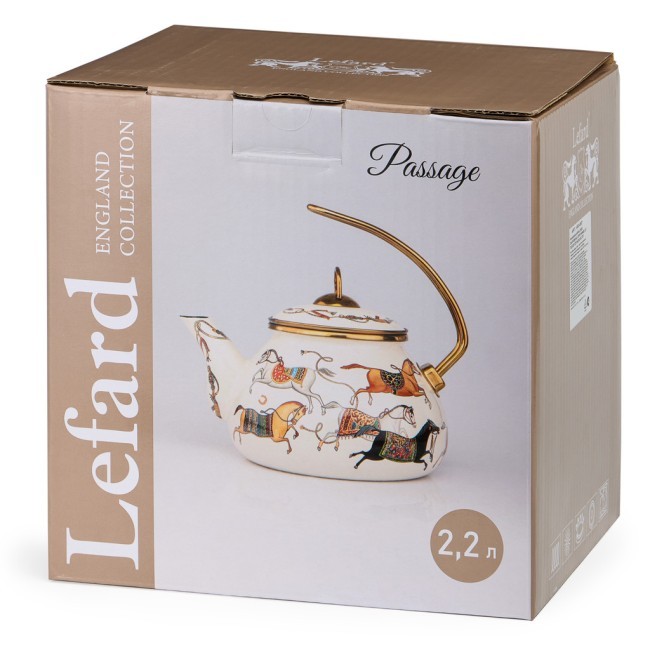 Чайник lefard эмалированный, серия passage, 2,2л подходит для индукцион.плит Lefard (950-657)