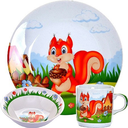 Набор детский 3 пр. "Белочка" LR (х12) " (30550) Набор детский 3 пр. "Белочка" LR (х12) " (30550)