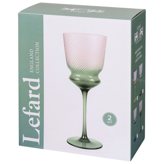 Набор бокалов для вина "twist & shine" purple, 2 шт/380 мл Lefard (687-010)