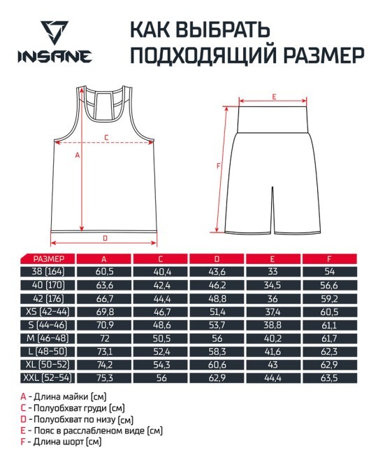 Шорты боксерские INSANE RBF, синий (2133706)