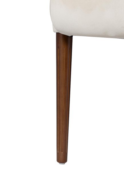 Кресло стеганое велюр бежевый 60*68*84см, ножки коричн. - TT-00000996