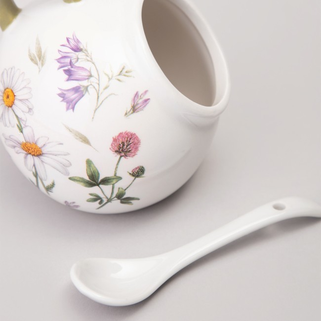 Солонка с ложкой agness "flower story" 9,5*10 см 170 мл Agness (358-2183)