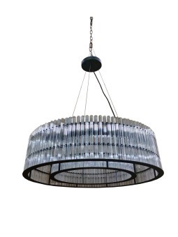 Люстра подвесная чёрный/стекло прозрач. d70*h150см (TT-00013039)