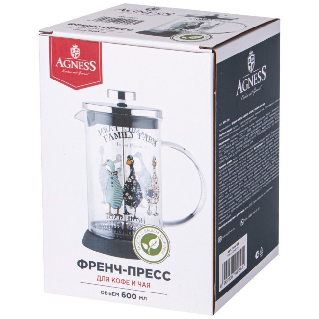Френч-пресс agness "family farm" 600 мл Agness (894-156)