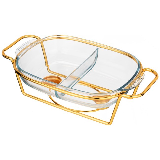 Мармит agness  прямоуг 2 отсека gold 2,45l Agness (781-511)