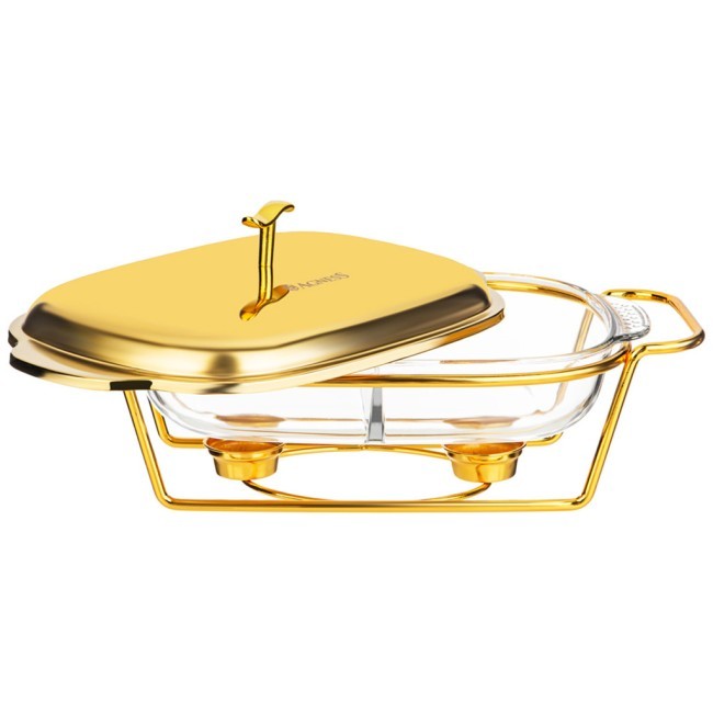 Мармит agness  прямоуг 2 отсека gold 2,45l Agness (781-511)