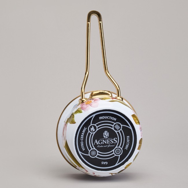 Ковш agness эмалированный, серия фландрия, 14см / 0,9л Agness (950-590) Ковш agness эмалированный, серия фландрия, 14см / 0,9л Agness (950-590)