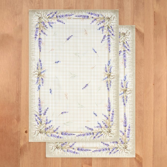 Набор полотенец из 2-х шт "душа прованса",40х60см, 100% хлопок,твил,клетка Lefard (850-735-64)