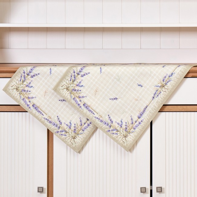 Набор полотенец из 2-х шт "душа прованса",40х60см, 100% хлопок,твил,клетка Lefard (850-735-64)