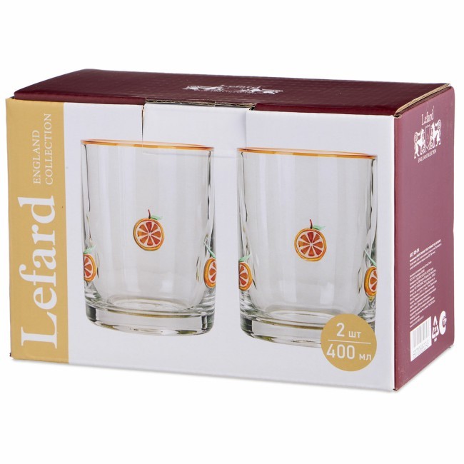 Набор стаканов "fruity orange" из 2 шт. 400 мл Lefard (685-134) Набор стаканов "fruity orange" из 2 шт. 400 мл Lefard (685-134)