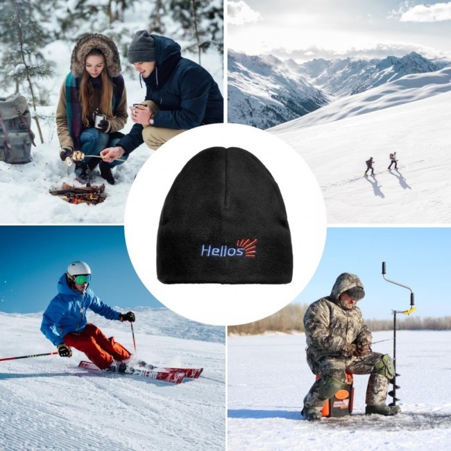 Шапка Helios Armada двухслойная флисовая, цв.черный XL HS-HA-B-XL Helios (88538)