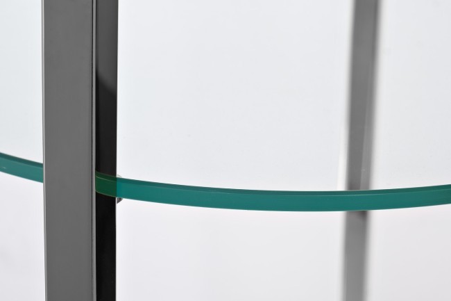 Стеллаж прозр.стекло/хром 53*53*183см (TT-00013133)