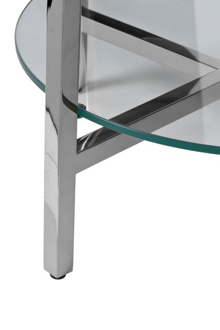 Стеллаж прозр.стекло/хром 53*53*183см (TT-00013133)