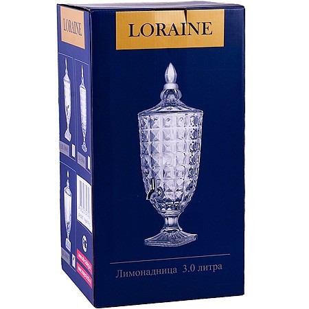 Лимонадница 3л стекло/пластик LR (30867)