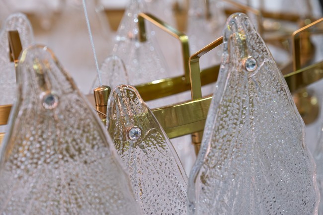 Люстра подвесная золото, стекло прозр. d80 (TT-00013751) Люстра подвесная золото, стекло прозр. d80 (TT-00013751)