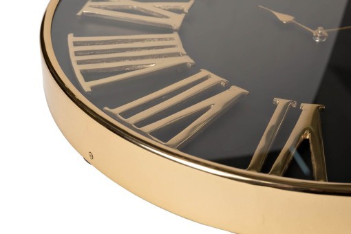 Часы настенные цвет черный/золото d51см (TT-00008942)