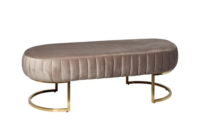 Банкетка велюр серо-беж, метал.основ.135*54*45см (TT-00000997) Банкетка велюр серо-беж, метал.основ.135*54*45см (TT-00000997)