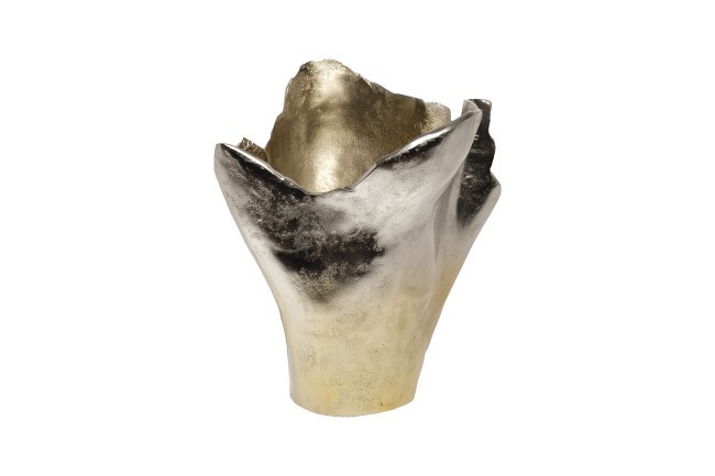 Ваза металлическая серебро/шампань 34*29*33см (TT-00005571)