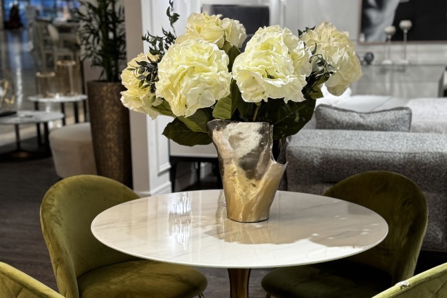 Ваза металлическая серебро/шампань 34*29*33см (TT-00005571)