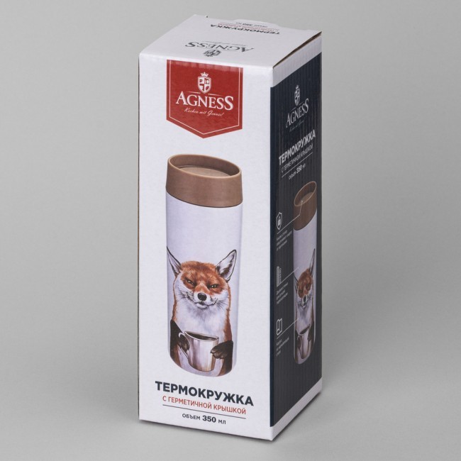 Термокружка foxy 350 мл, колба нерж.сталь 18/10 Agness (798-103)
