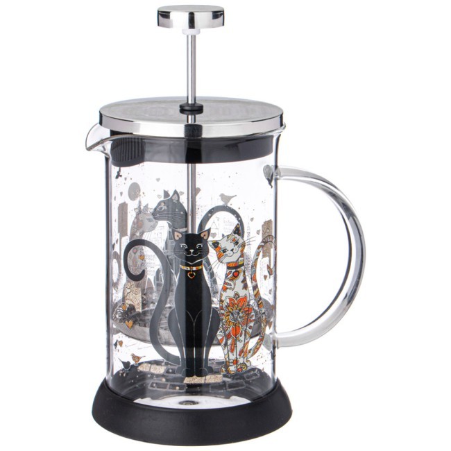 Френч-пресс agness "парижские коты" 600 мл Agness (894-157)