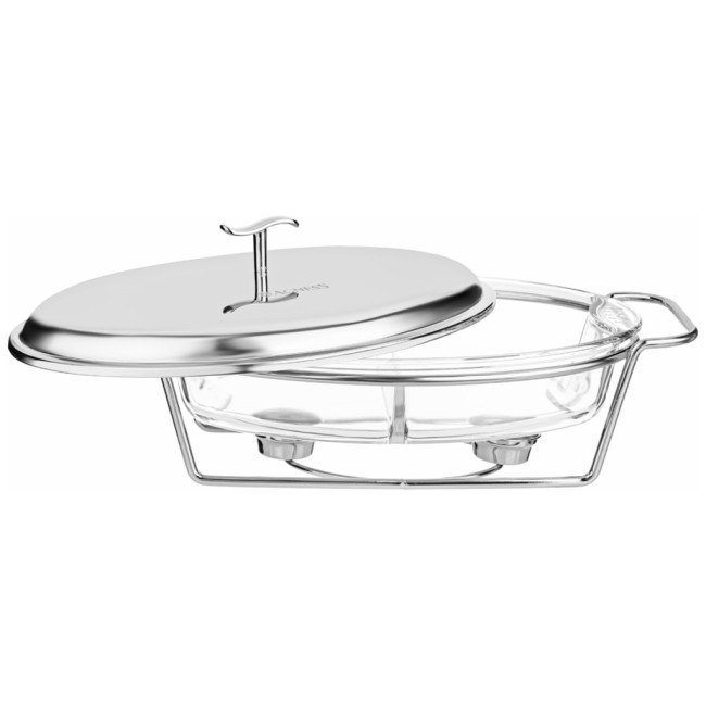 Мармит agness  овальный 2 отсека silver 2,6l Agness (781-512)