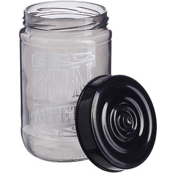 Банка для сыпучих 660 мл. черная Mayer&Boch (80762)