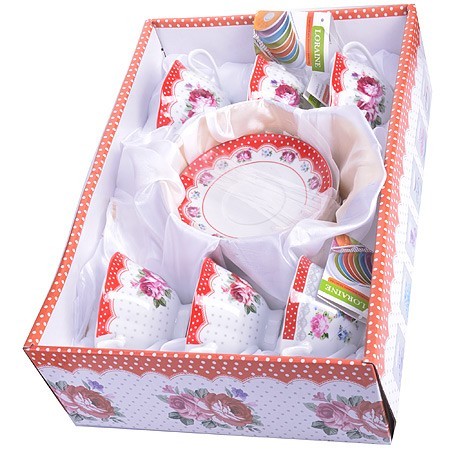 Чайный сервиз 12пр 150мл ЦВЕТЫ LR (25917) Чайный сервиз 12пр 150мл ЦВЕТЫ LR (25917)