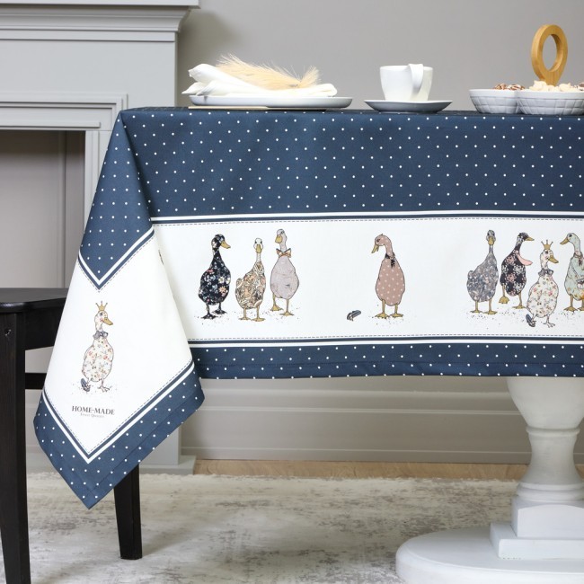 Скатерть "family farm" 160х220см ,синий, 100% хлопок,твил пропитка Lefard (850-742-21)