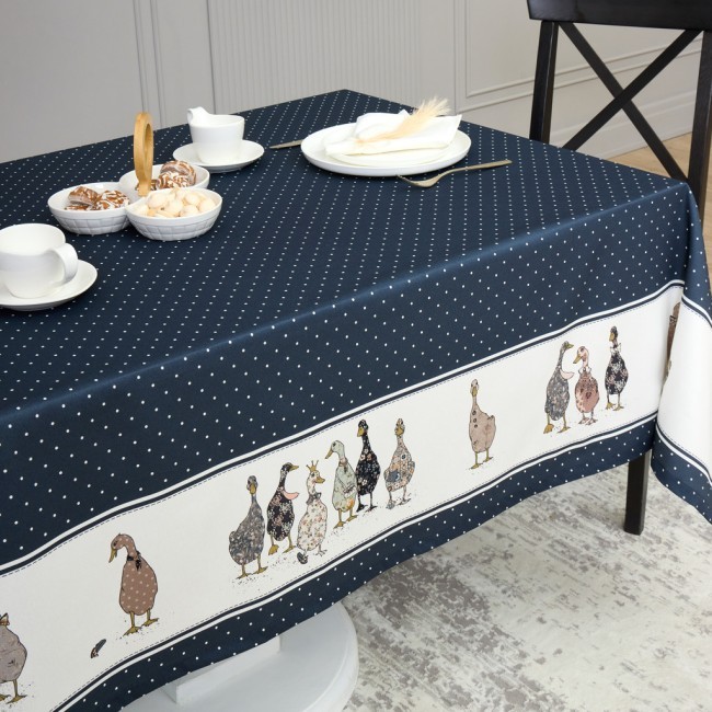 Скатерть "family farm" 160х220см ,синий, 100% хлопок,твил пропитка Lefard (850-742-21)